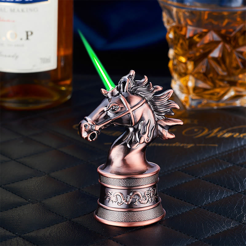 Creative Horse Head Shaped Windproof Butane Lighter - Copper - image 3