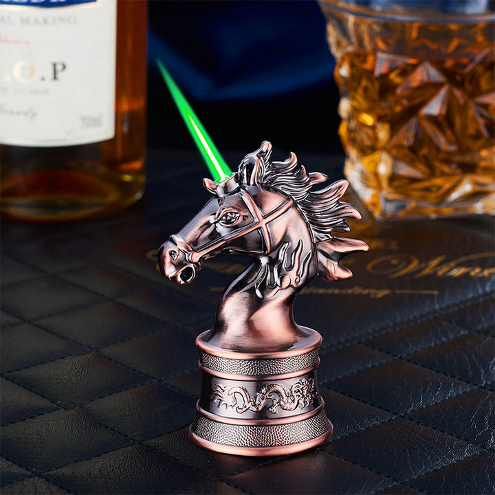 Creative Horse Head Shaped Windproof Butane Lighter - Copper - image 3