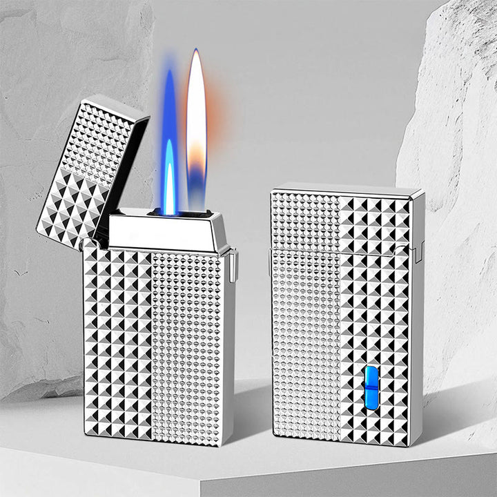 Intelligent Voice-activated Induction Ignition Dual Flame Lighter - Silver - image 4