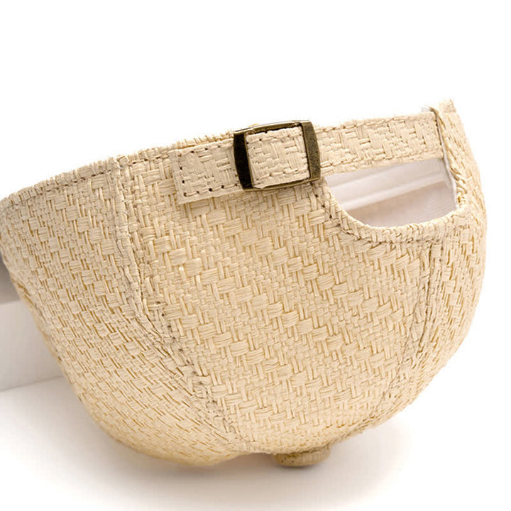 Summer Cool Natural Hue Straw Woven Baseball Cap - image 2