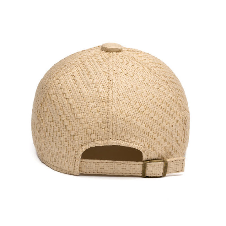 Summer Cool Natural Hue Straw Woven Baseball Cap - image 6