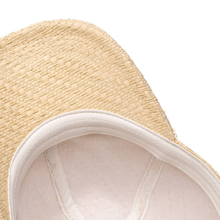 Summer Cool Natural Hue Straw Woven Baseball Cap - image 3