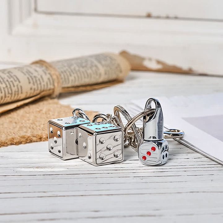 Playful Mini Dice Refillable Pocket Lighter Keychain - image 4