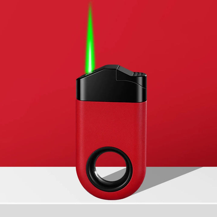 Decompression Ring Windproof Green Flame Lighter - Red - image 4