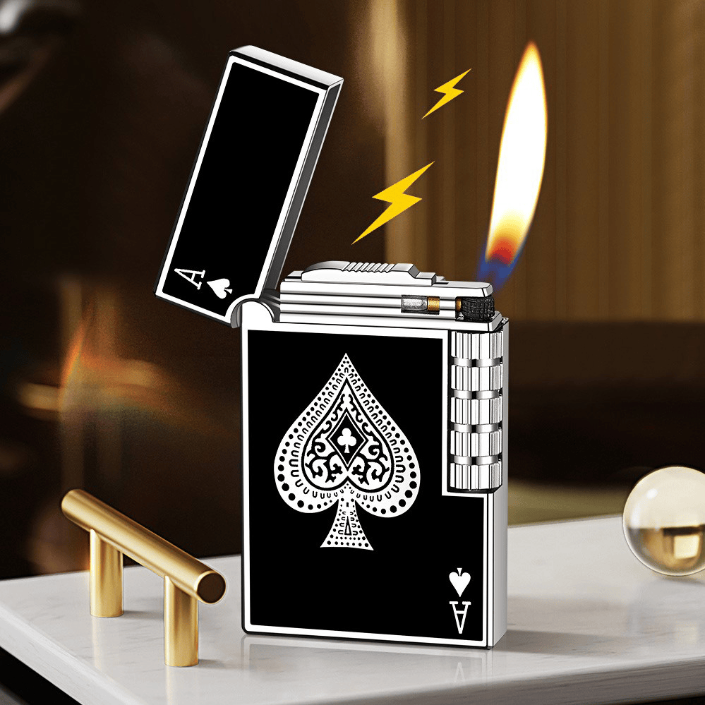 Metal Creative Poker Spades A Butane Lighter - image 1