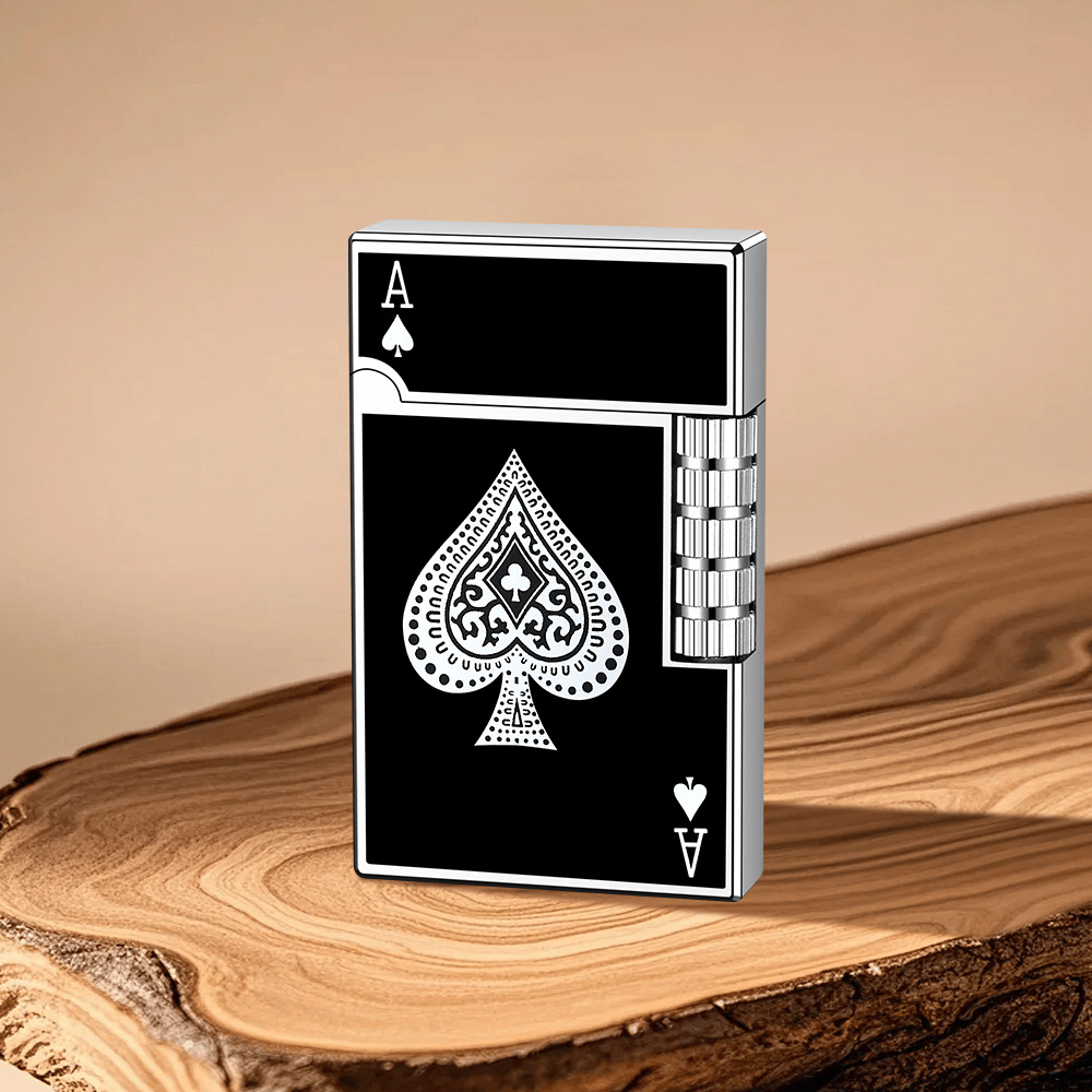 Metal Creative Poker Spades A Butane Lighter - Silver - image 0