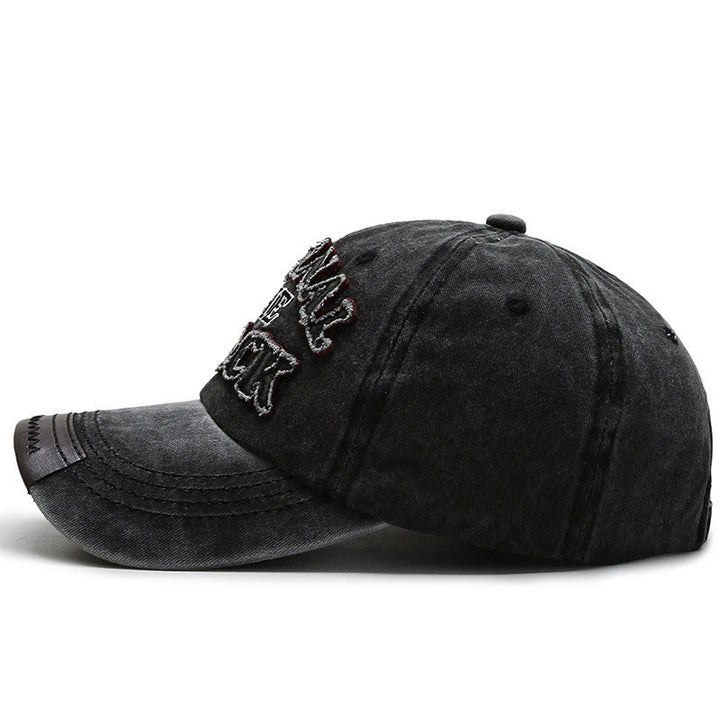 Original The Black Retro Contrasting Letter Embroidered Baseball Cap - image 1