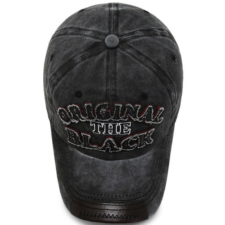 Original The Black Retro Contrasting Letter Embroidered Baseball Cap - image 3
