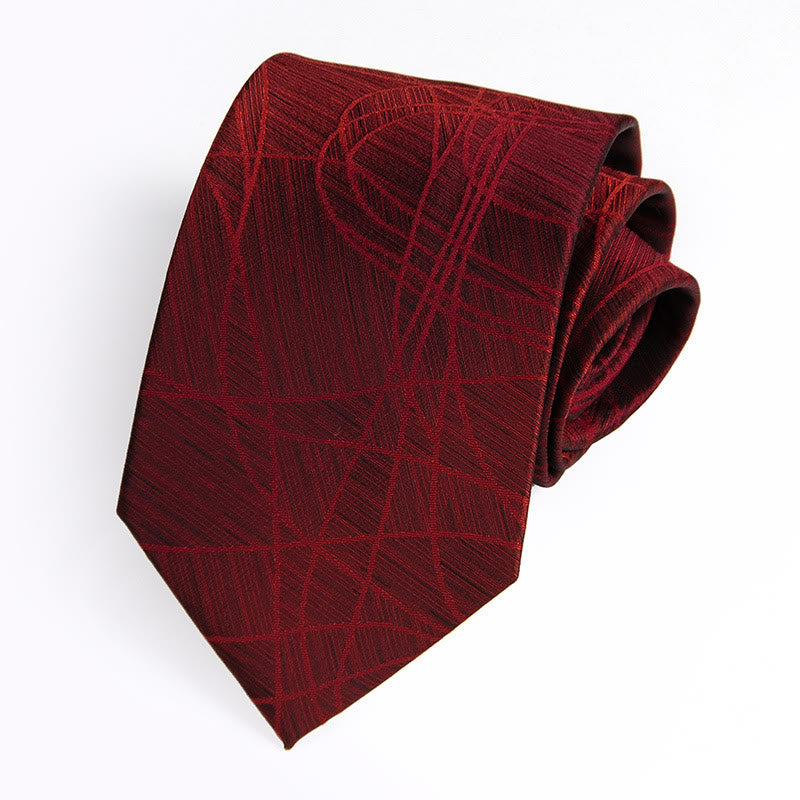 Men's Luxurious Gradient Ink Line Jacquard Necktie - Red - image 1