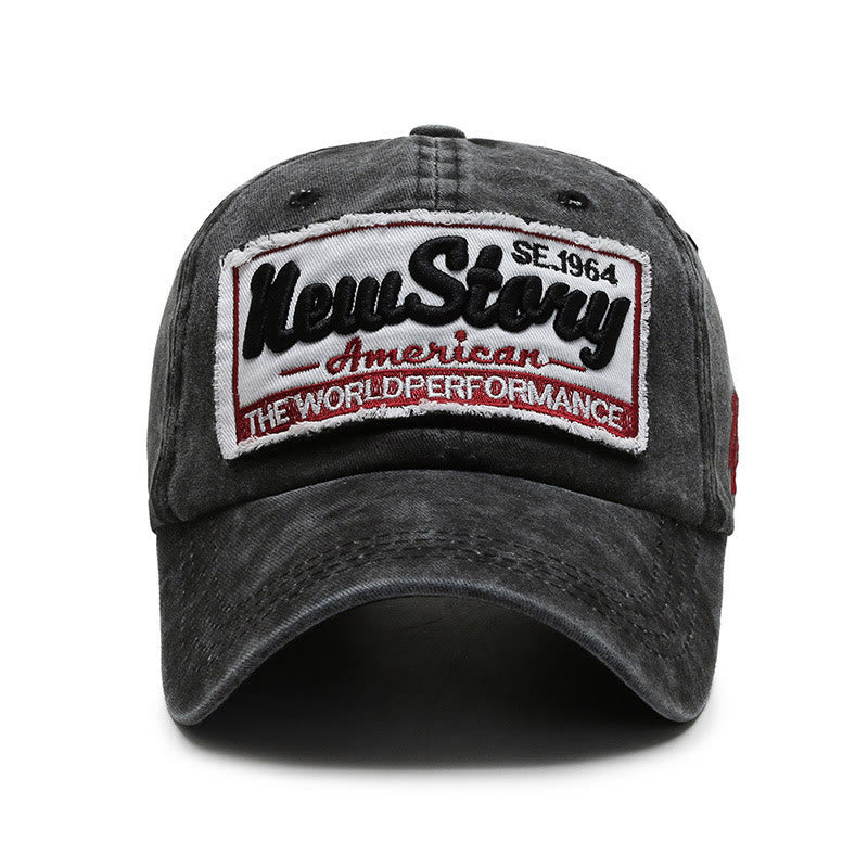 New Story Patch Embroidered Washed Cotton Baseball Cap - image 2