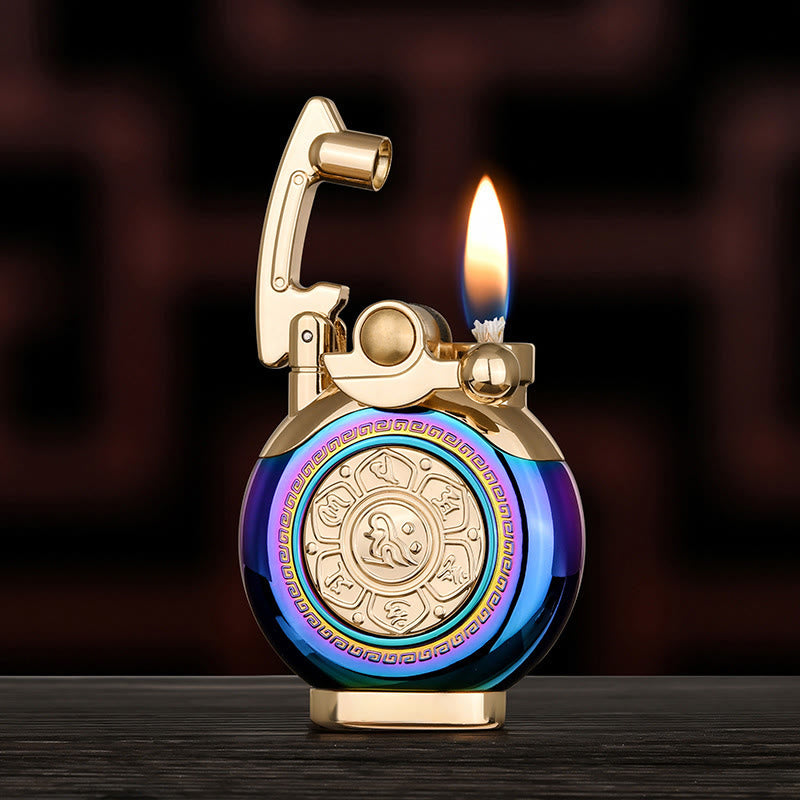 Six Character Mantra Rocker Arm Ignition Kerosene Lighter - Multicolor - image 6