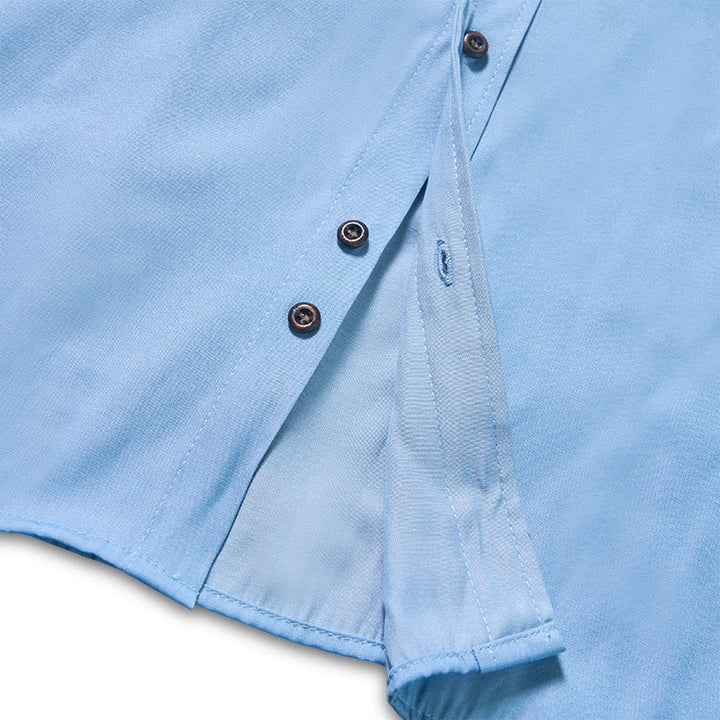 Men's Classic Light Blue Washed Denim Workwear Shirt - image 8