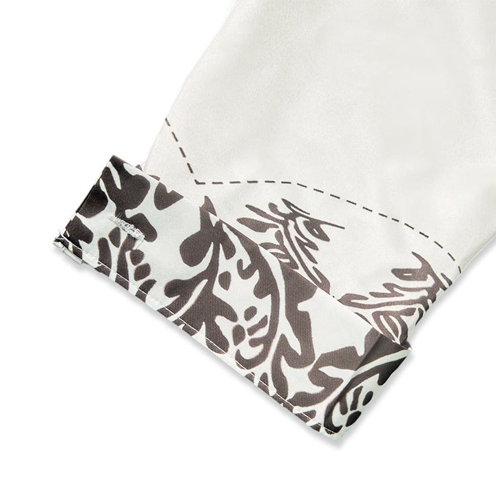 Western Retro Floral Print White Cowboy Shirt - image 7