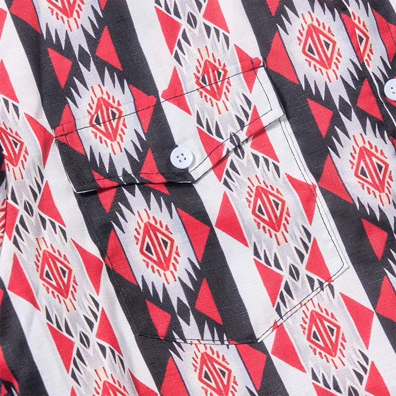 Men's Navajo Geometric Printed Western Cowboy Shirt - image 7