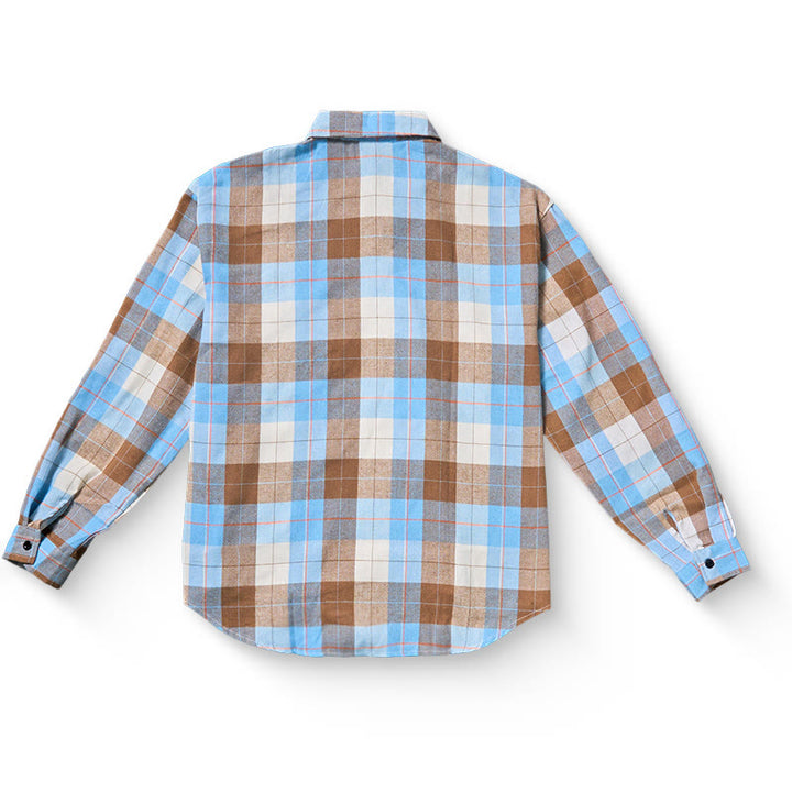 Men's Retro Checkered Western Cowboy Long Sleeved Shirt - image 7