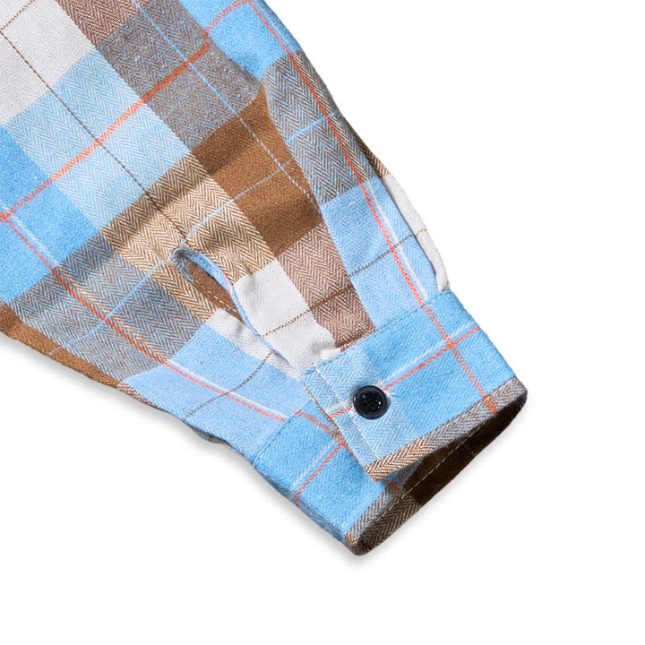 Men's Retro Checkered Western Cowboy Long Sleeved Shirt - image 13