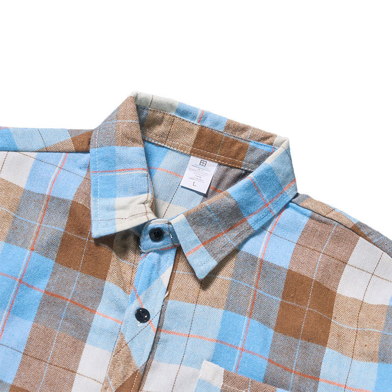Men's Retro Checkered Western Cowboy Long Sleeved Shirt - image 12