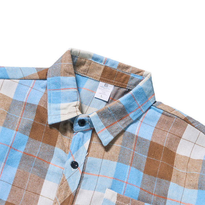 Men's Retro Checkered Western Cowboy Long Sleeved Shirt - image 12