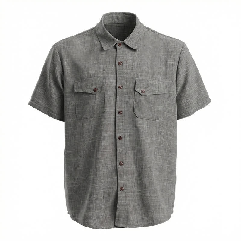 Men's Western Style Casual Shirt With Chest Pockets - image 8