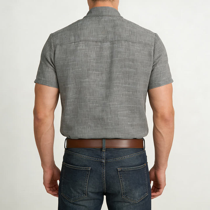 Men's Western Style Casual Shirt With Chest Pockets - image 3