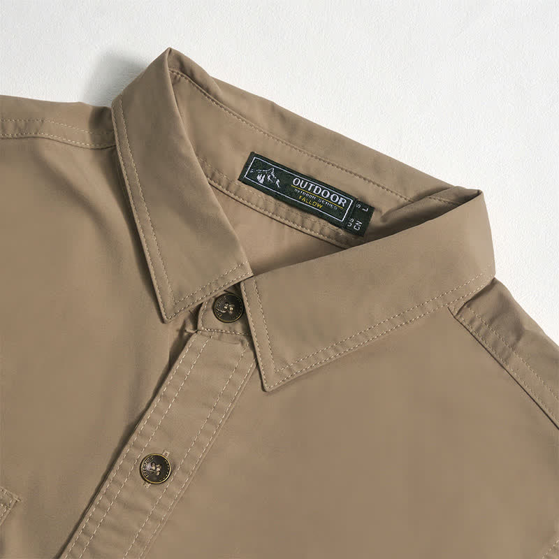 Men's Summer Workwear Cowboy Shirt With Chest Pockets - image 8
