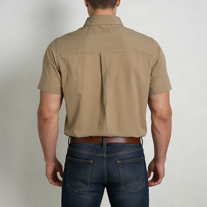 Men's Summer Workwear Cowboy Shirt With Chest Pockets - image 3