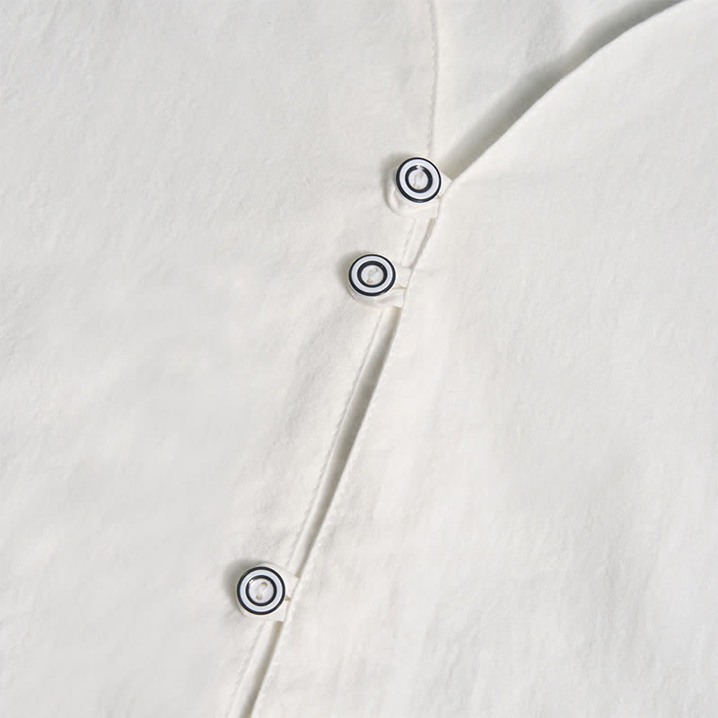 Men's Retro Henry Collar Breathable Solid Color Shirt - image 13