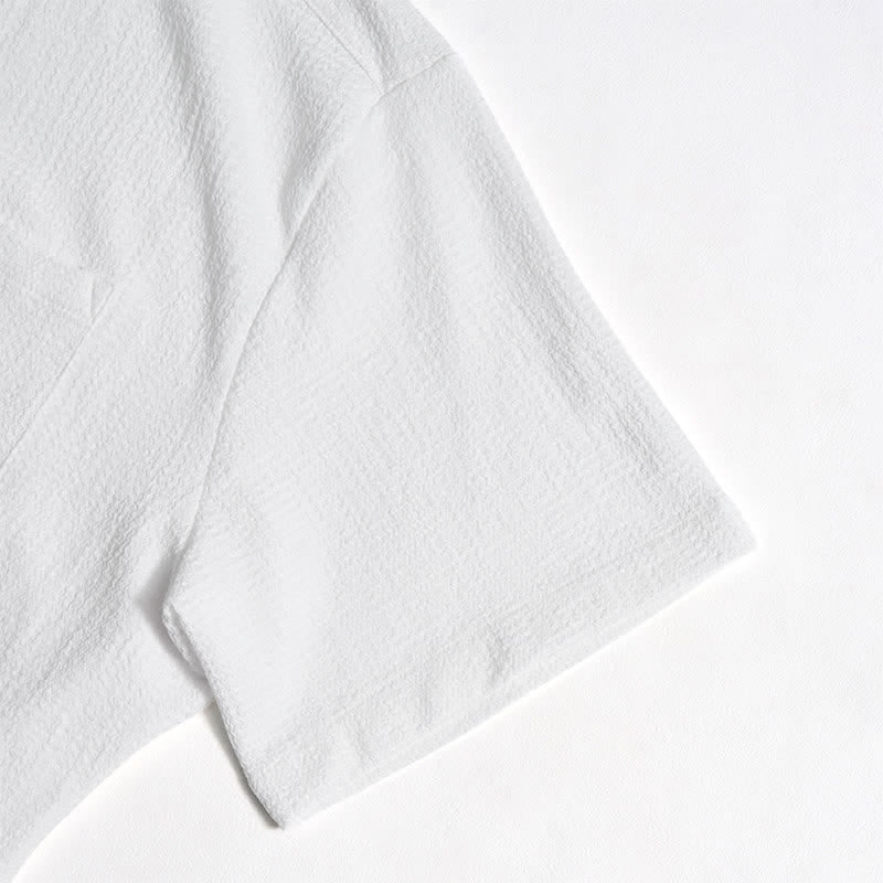 Men's Summer Solid Color Lapel Pocket Shirt - image 12