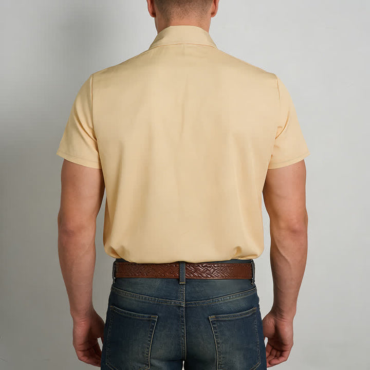 Men's Western Cowboy Scrollwork 3D Printed Contrast Yoke Shirt - image 3