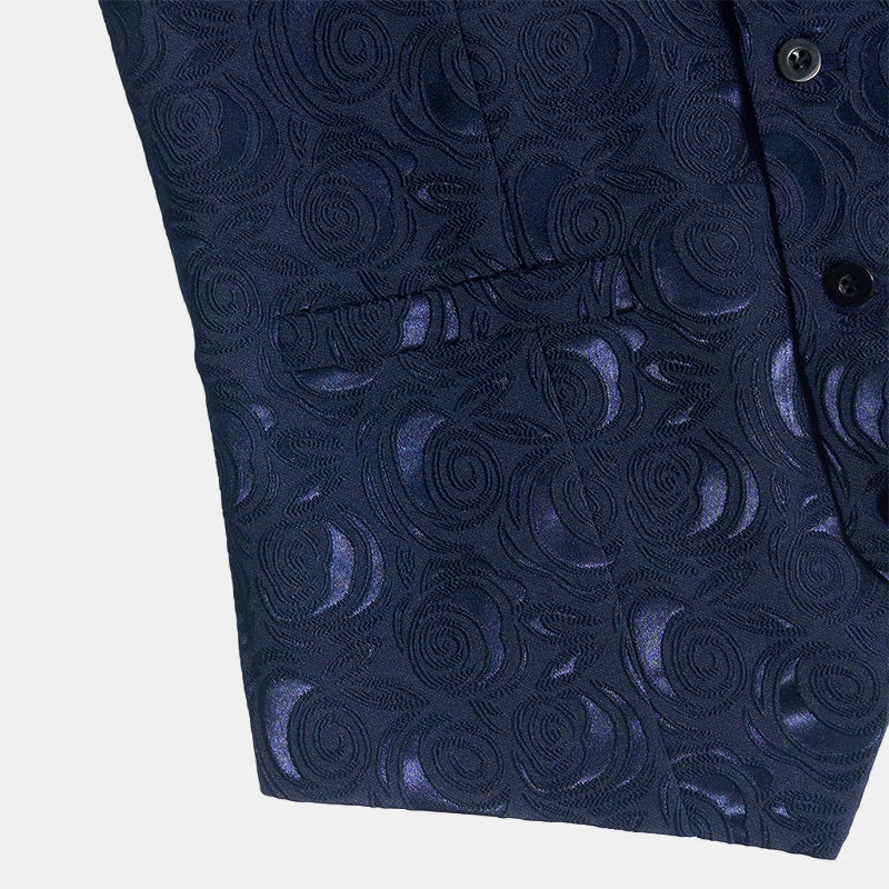 Men's Paisley Patterned Three Pockets Suit Vest - image 6