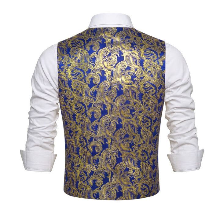Men's Exquisite Paisley Hot Stamping Pattern Suit Vest - image 4
