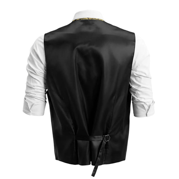 3Pcs Men's Fashion Jacquard Paisley Pattern Vest Set - image 6
