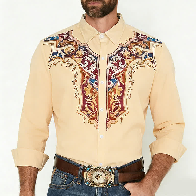 Men's Traditional Cowboy Style 3D Printed Shirt - image 1