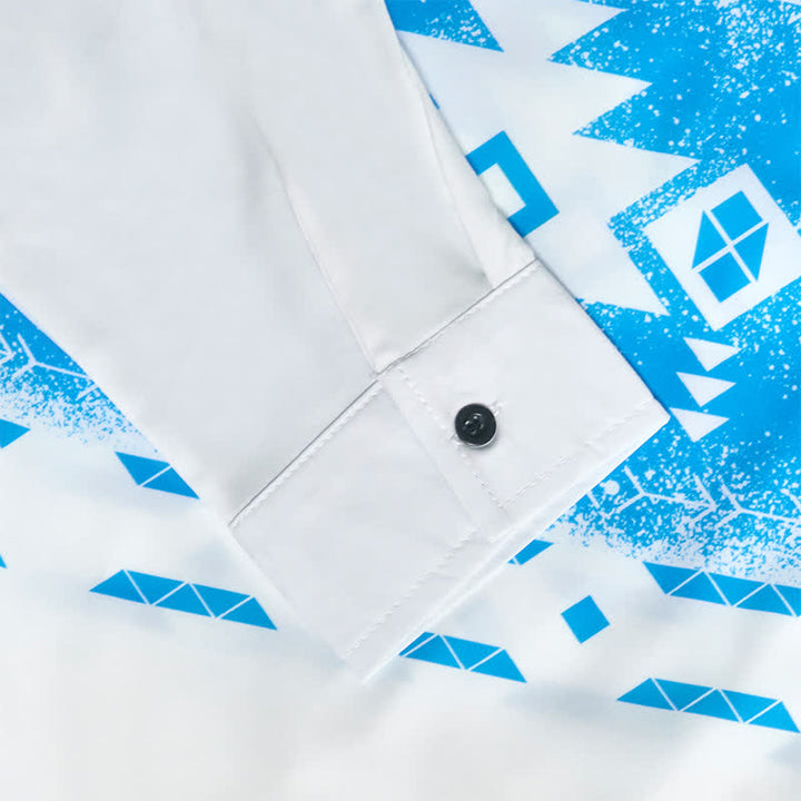 Men's Southwestern Geometric Aztec Print Western Shirt - image 9