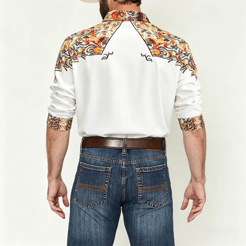 Men's Retro Paisley 3D Printed Western Shirt - image 2