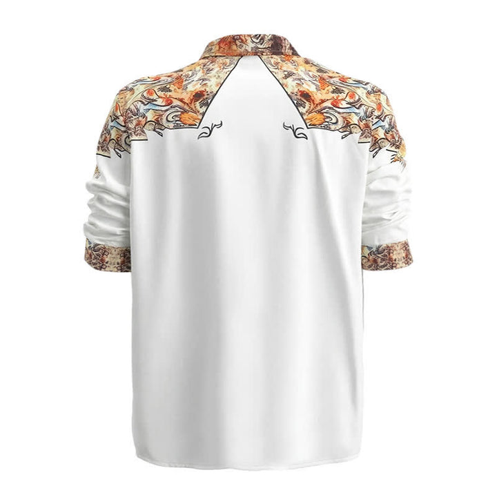 Men's Retro Paisley 3D Printed Western Shirt - image 5