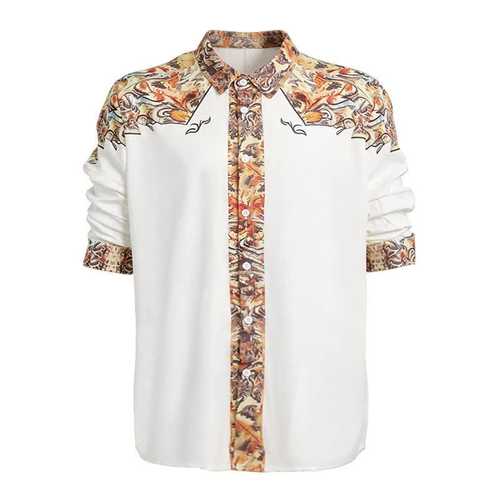 Men's Retro Paisley 3D Printed Western Shirt - image 4