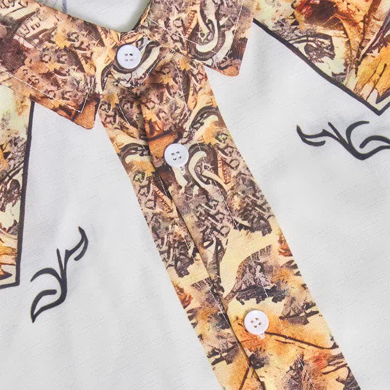 Men's Retro Paisley 3D Printed Western Shirt - image 7