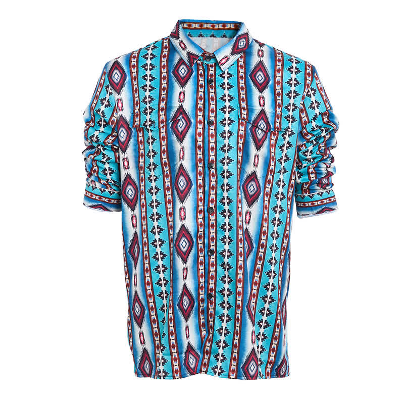 Men's American West Red Diamond 3d Printed Shirt - image 4
