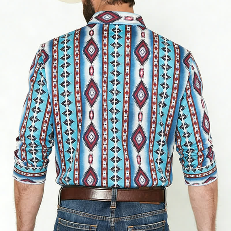 Men's American West Red Diamond 3d Printed Shirt - image 2