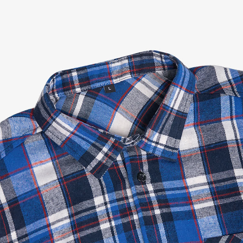 Men's Frayed Western Blue & White Plaid Sleeveless Shirt Vest - image 4