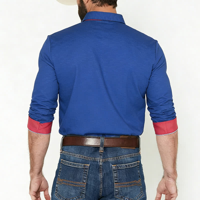 Men's Rugged West Horseshoe & Rose Pattern Cowboy Shirt - image 2