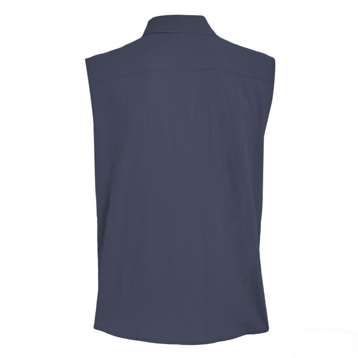 Men's Casual Beach & Ranch Linen Thin Sleeveless Shirt Vest - image 9
