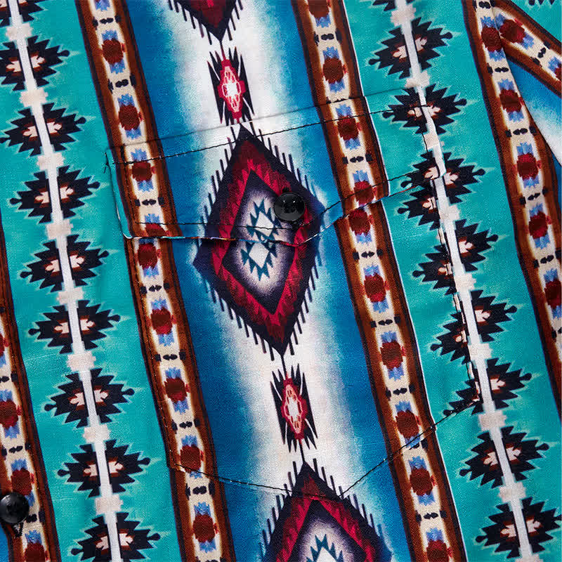 Men's American West Red Diamond 3d Printed Shirt - image 7