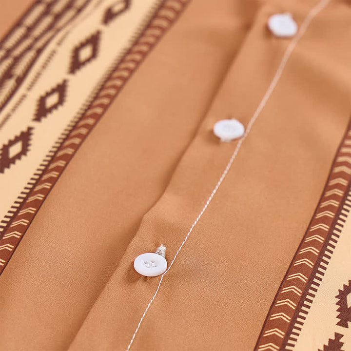 Men's Aztec Geometric Print Western Ethnic Shirt - image 5