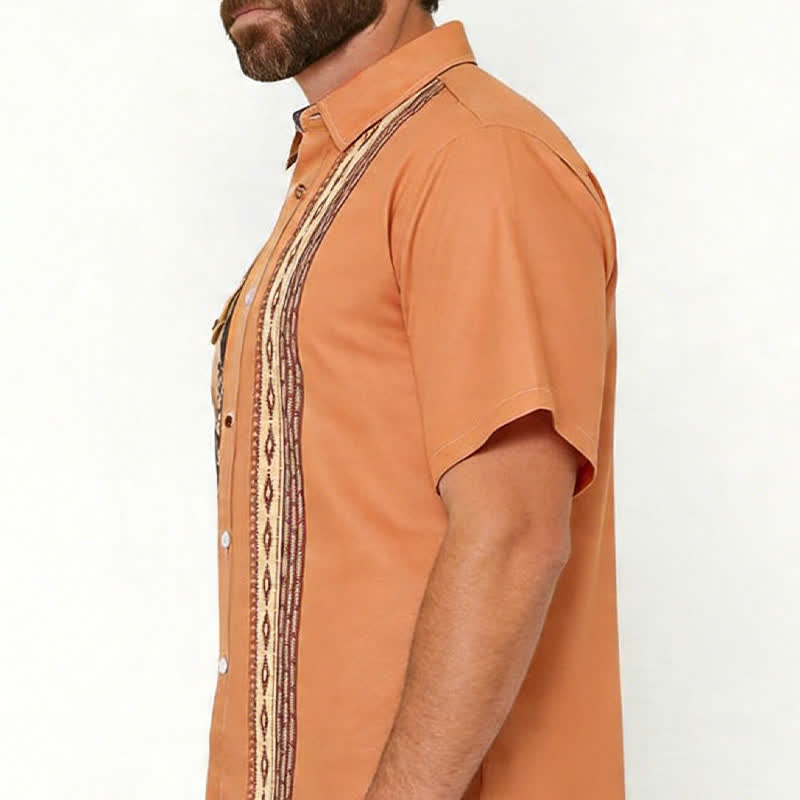 Men's Aztec Geometric Print Western Ethnic Shirt - image 3