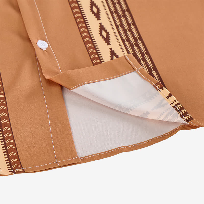 Men's Aztec Geometric Print Western Ethnic Shirt - image 6