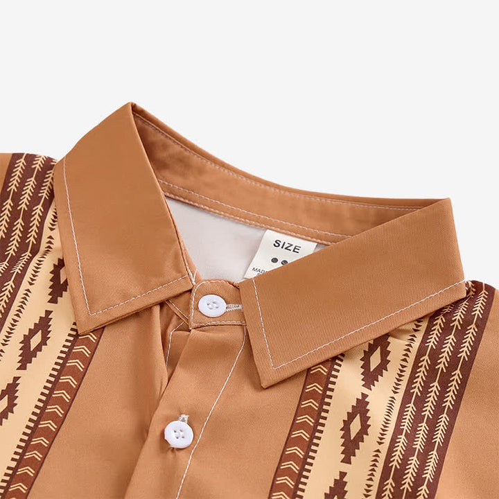 Men's Aztec Geometric Print Western Ethnic Shirt - image 4