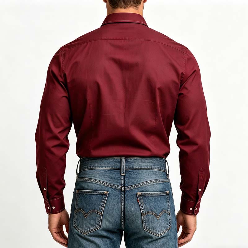 Men's Retro Style Long Sleeve Sophisticated Shirt - image 2