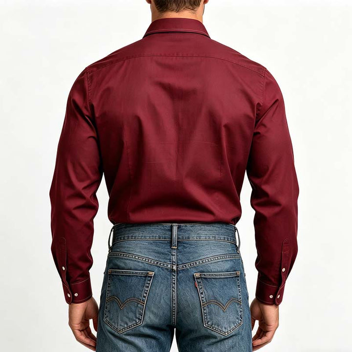 Men's Retro Style Long Sleeve Sophisticated Shirt - image 2